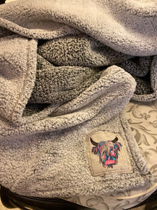 Sherpa Logo Throw Blanket